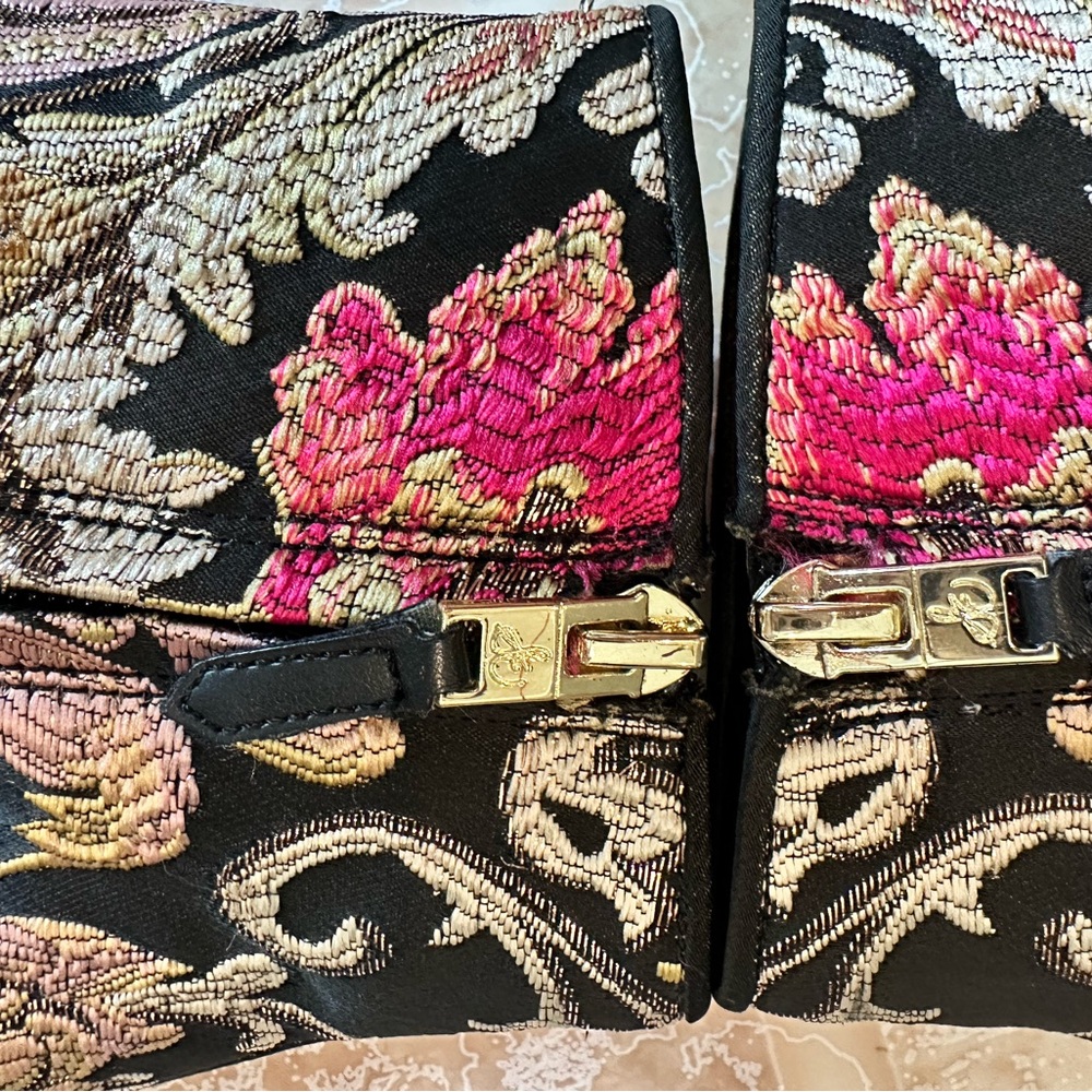 Sam Edelman Embroidered Heeled Ankle Boots - Picture 9 of 15
